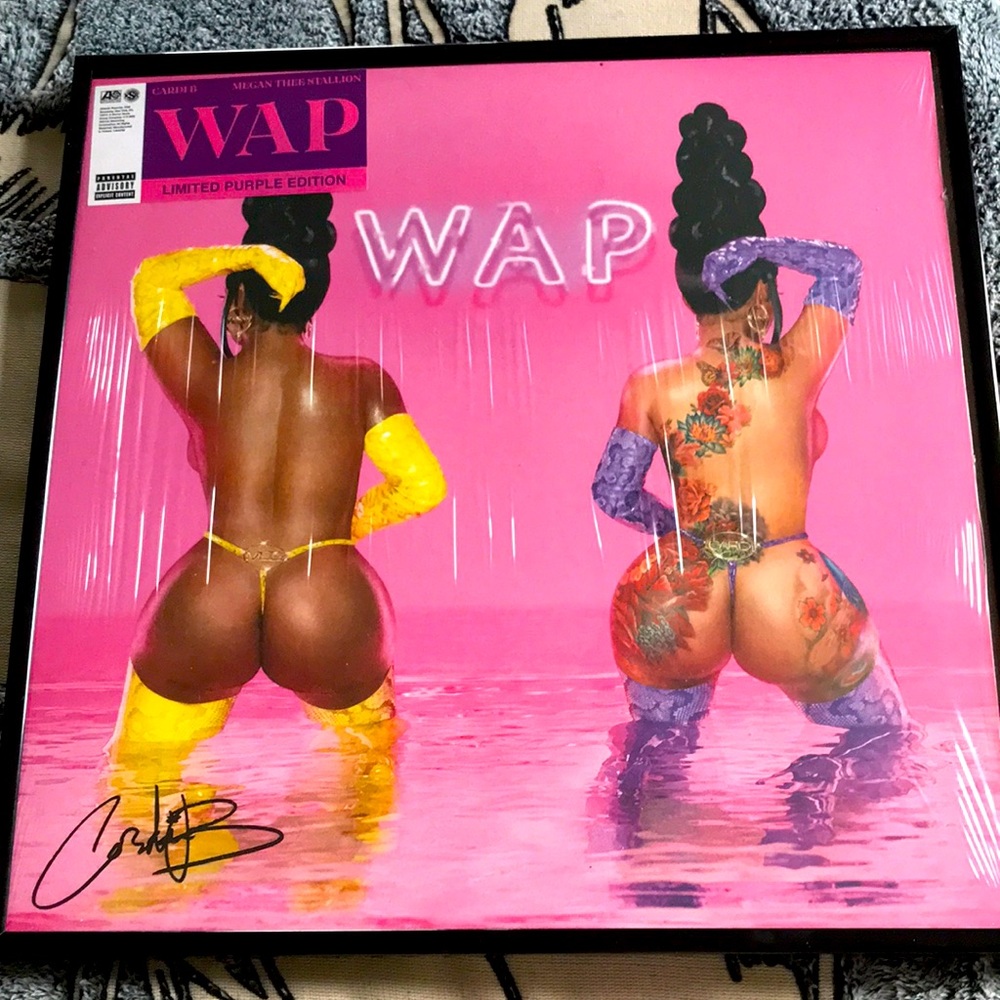 💜🆕SIGNED!! Cardi B x Megan Thee Stallion Purple Edition Vinyl of WAP!💜💜